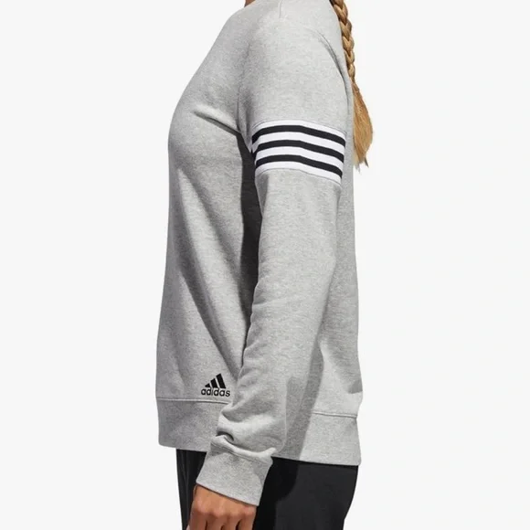 Adidas Women's Gray Sweatshirt pullover - Picture 3 of 10